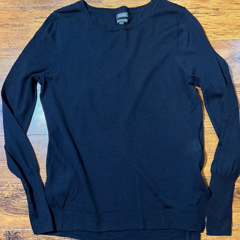 COPY - Badgley Mischka Black 100% Merino Wool sweater/Tunic Size M
